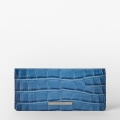 Brahmin Ady Leather Wallet - Heavenly Blue Lumeria