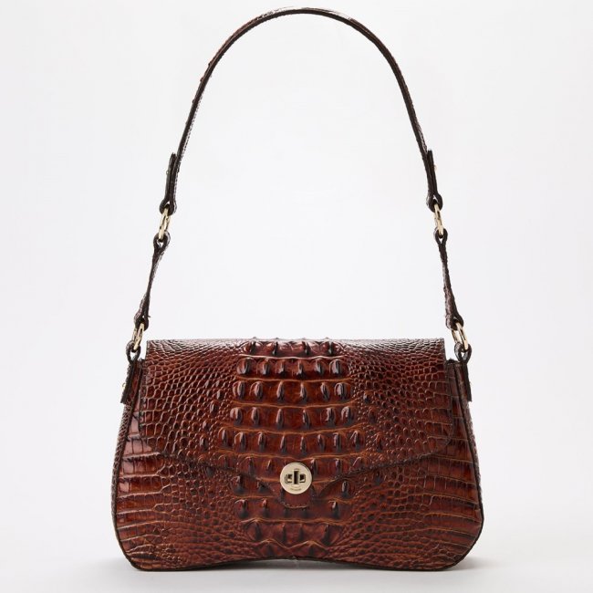Brahmin Nerida Leather Shoulder Bag - Pecan