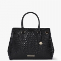 Brahmin Finley Black Carryall Satchel - Black Melbourne