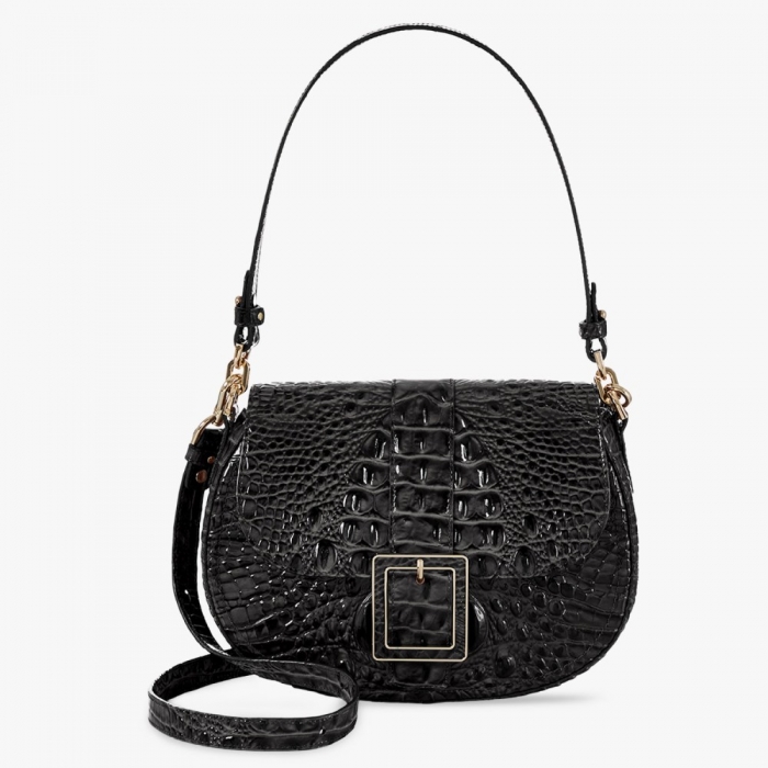 Brahmin Cynthia Leather Shoulder Bag - Black Melbourne