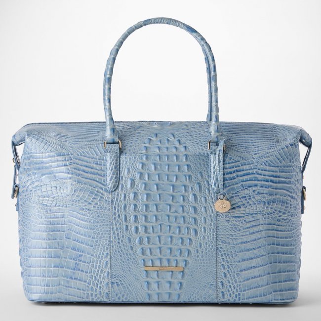 Brahmin Duxbury Weekender Leather Bag - Heavenly Blue Melbourne
