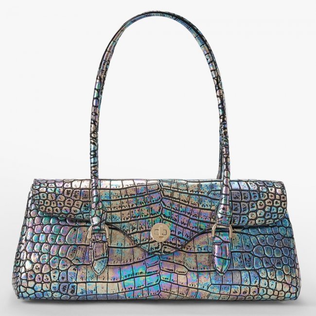 Brahmin Dayan Leather Satchel - Black Galexia