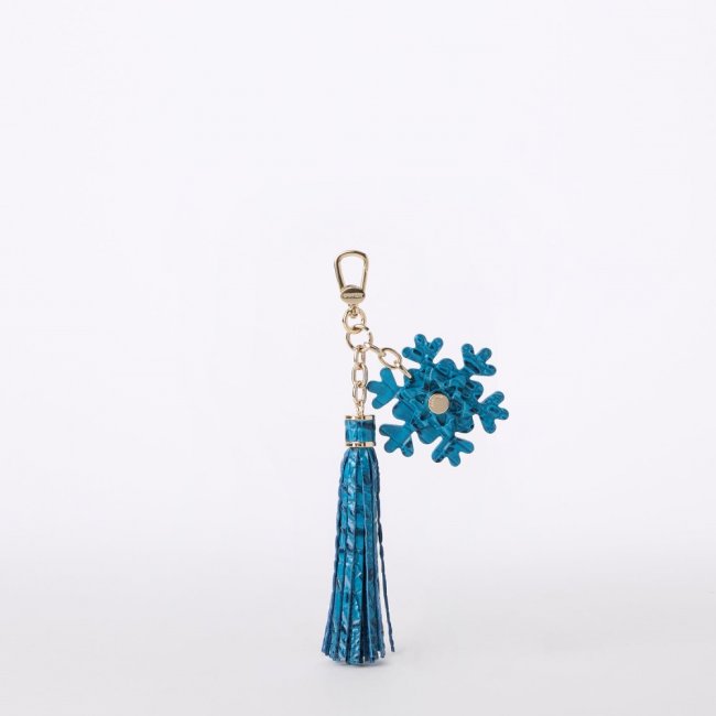 Brahmin Snowflake Leather Tassel - Vibrant Azure