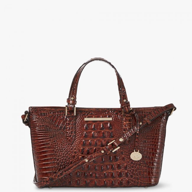 Brahmin Mini Asher Satchel - Pecan