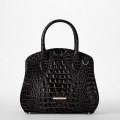 Brahmin Rosetta Leather Satchel - Black Melbourne