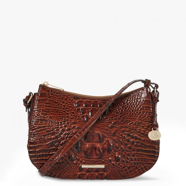 Brahmin Shayna Leather Crossbody - Pecan Melbourne