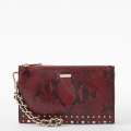 Brahmin Daisy Leather Wristlet - Red Grandeur
