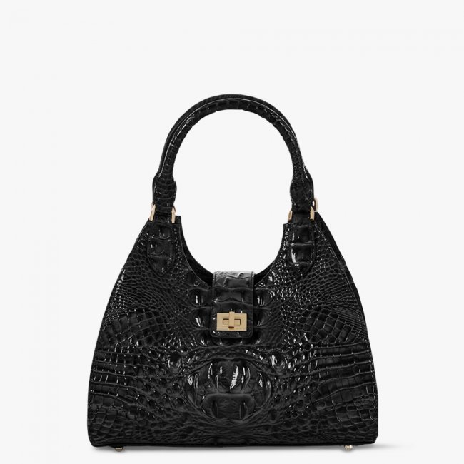 Brahmin Adrian Leather Satchel - Black Melbourne