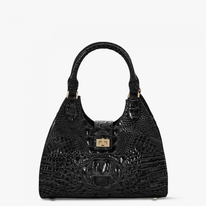 Brahmin Adrian Leather Satchel - Black Melbourne