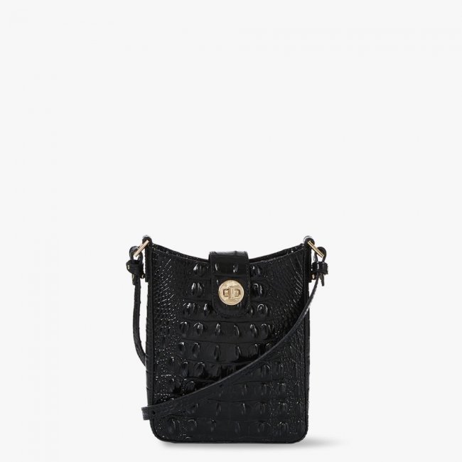Brahmin Marley Leather Crossbody - Black Melbourne