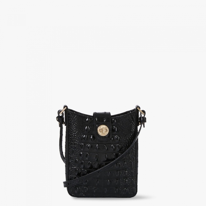 Brahmin Marley Leather Crossbody - Black Melbourne