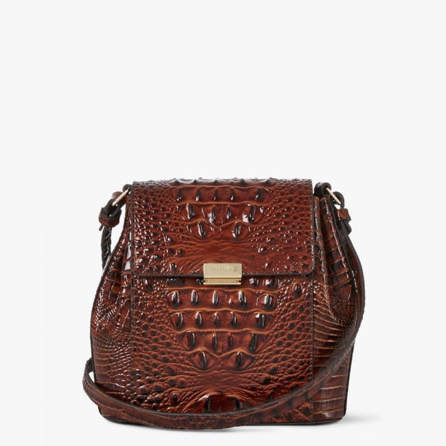 Brahmin Margo Leather Crossbody - Pecan Melbourne