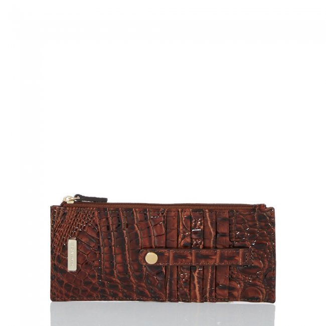 Brahmin Credit Card Leather Wallet - Pecan Melbourne