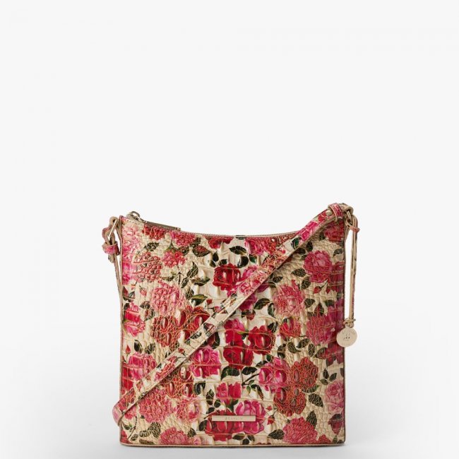 Brahmin Katherine Leather Crossbody - Romantic Roses Ombre Melbourne
