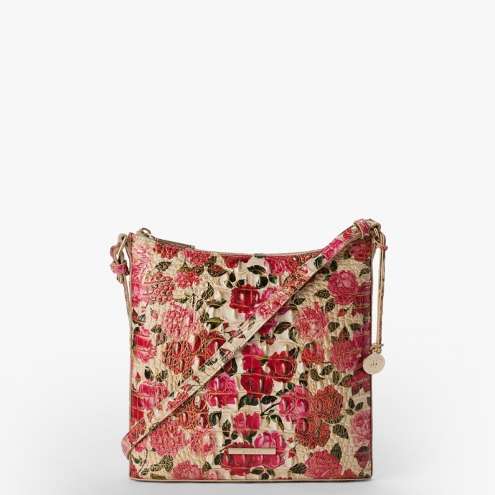 Brahmin Katherine Leather Crossbody - Romantic Roses Ombre Melbourne