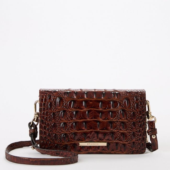 Brahmin Minuette Leather Crossbody - Pecan Melbourne