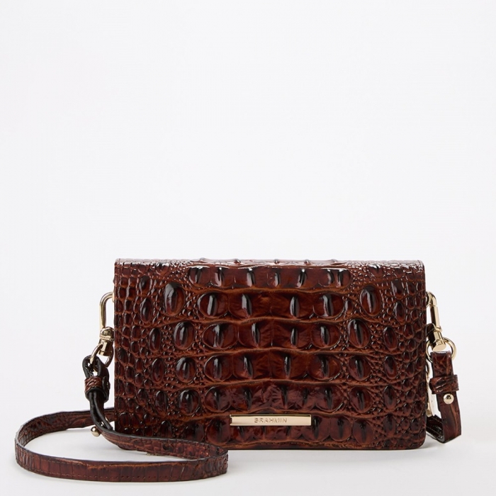 Brahmin Minuette Leather Crossbody - Pecan Melbourne