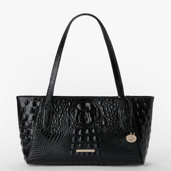 Brahmin Tonya Leather Tote - Black Melbourne