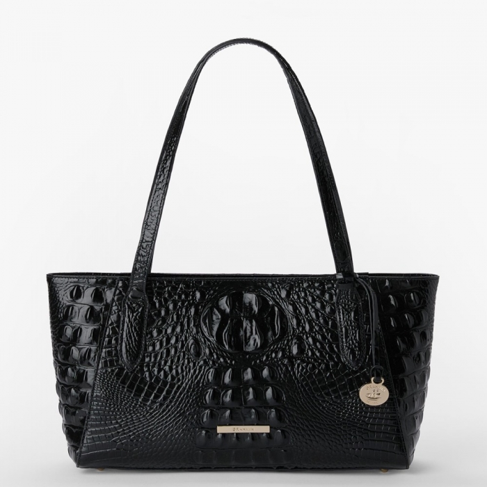 Brahmin Tonya Leather Tote - Black Melbourne