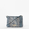 Brahmin Lorelei Leather Shoulder Bag - Blue Filigree