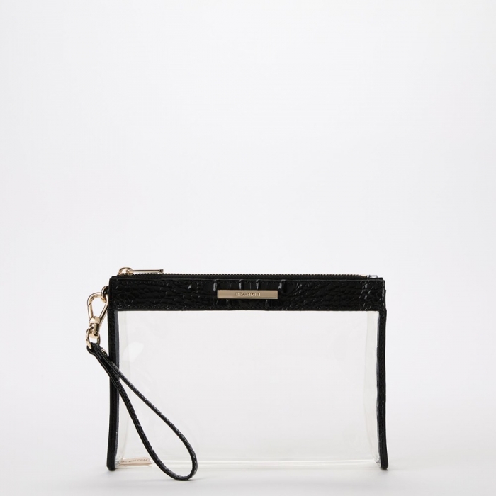 Brahmin Clarisse Transparent Wristlet - Black Seagate