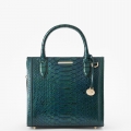 Brahmin Small Caroline Leather Satchel - Evergreen Kalopsia
