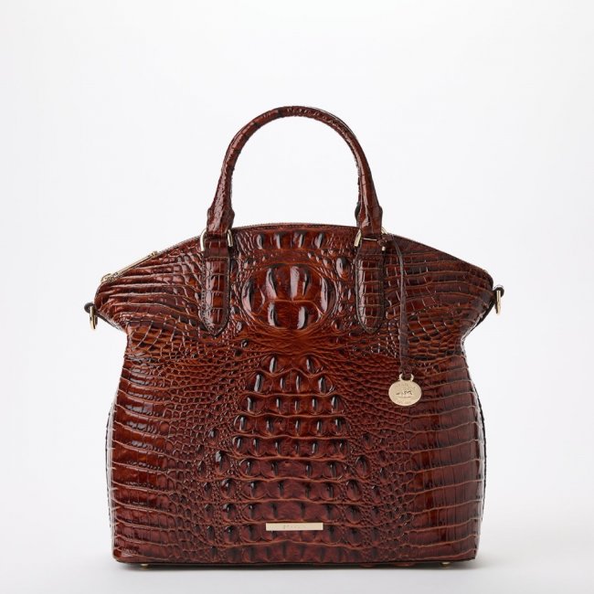 Brahmin Large Duxbury Leather Satchel - Pecan Melbourne