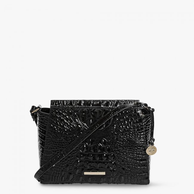 Brahmin Hillary Leather Crossbody - Black Melbourne