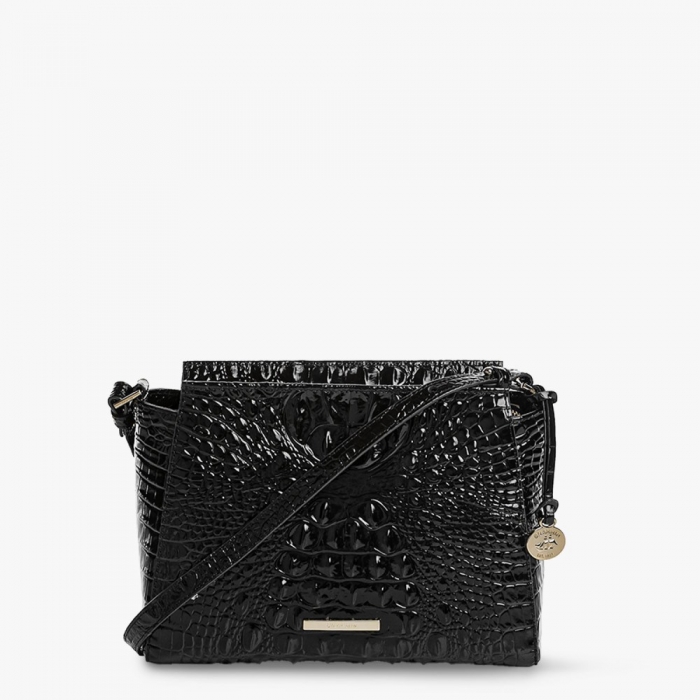 Brahmin Hillary Leather Crossbody - Black Melbourne