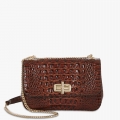 Brahmin Rosalie Pecan Leather Crossbody - Pecan Melbourne