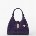 Brahmin Adrian Leather Satchel - Voltage Violet Sirona