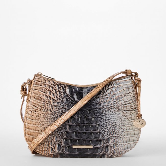 Brahmin Shayna Leather Crossbody - Tri-Color Ombre Melbourne