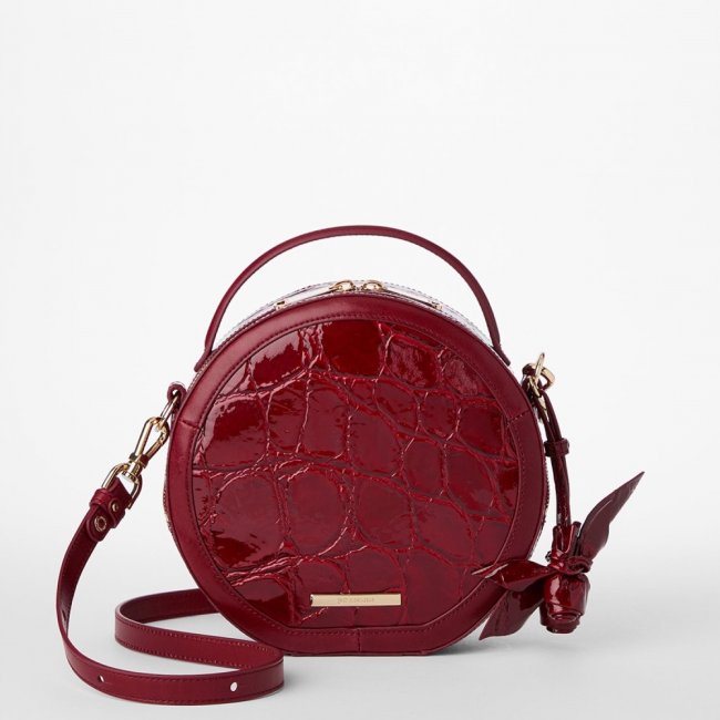 Brahmin Lane Leather Crossbody - Red Claudine