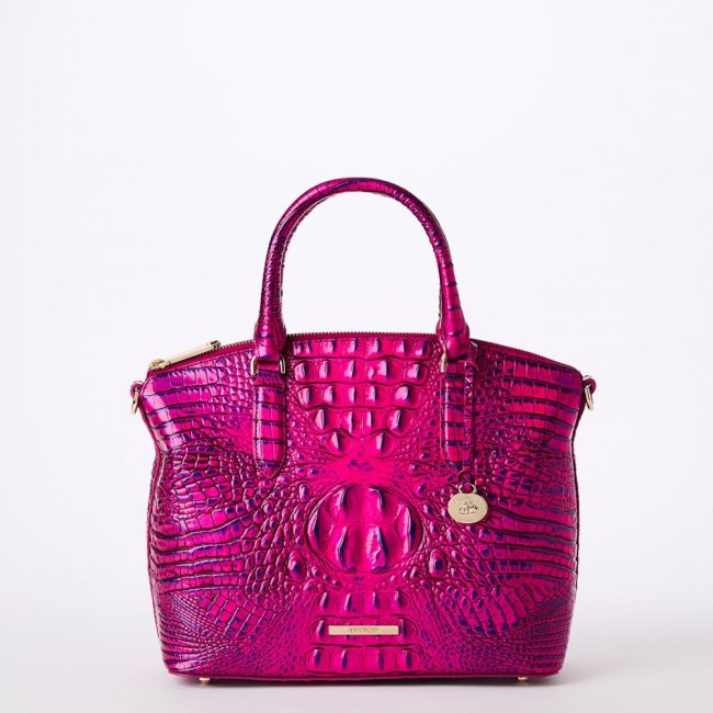 Brahmin Duxbury Leather Satchel - Voltage Violet