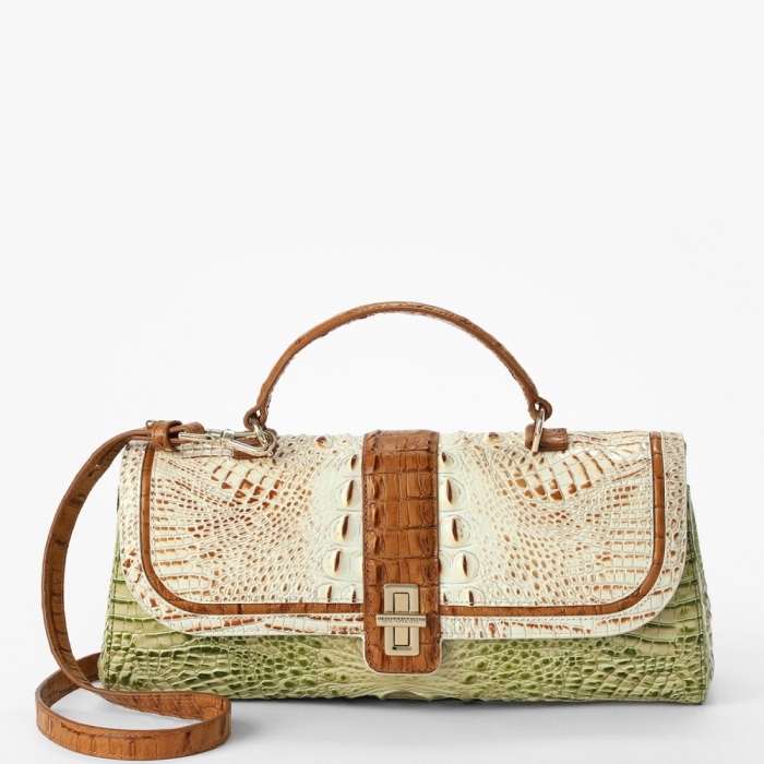 Brahmin Dayan Leather Satchel - Fern Williamette