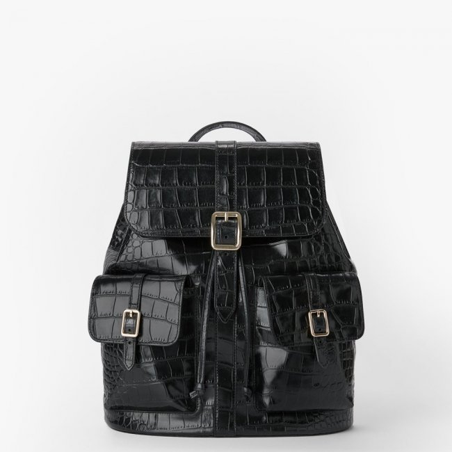 Brahmin Zane Leather Backpack - Black Bremond