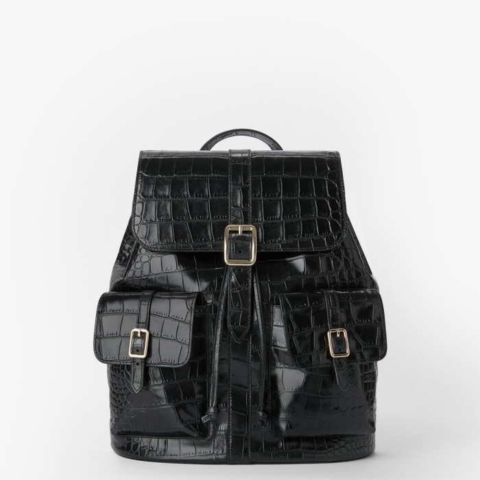 Brahmin Zane Leather Backpack - Black Bremond