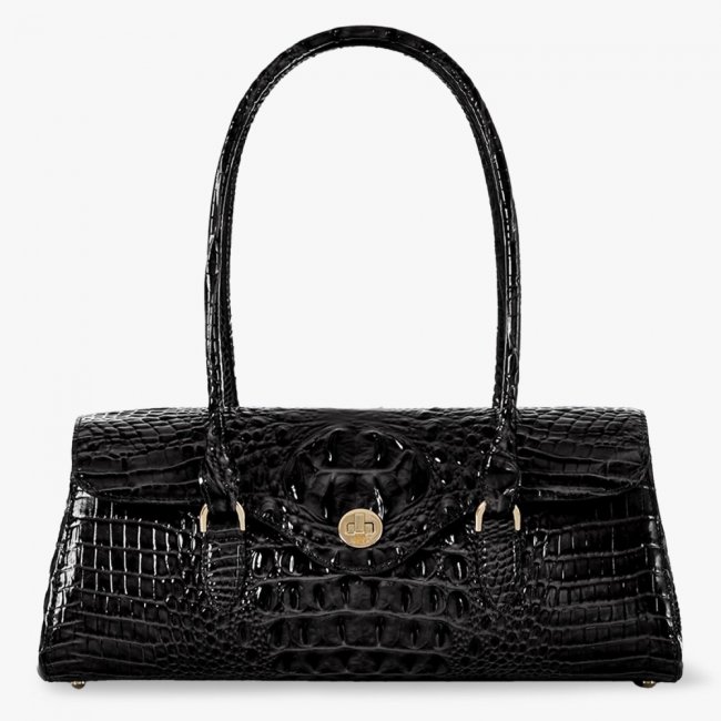 Brahmin Dayan Leather Satchel - Black Melbourne