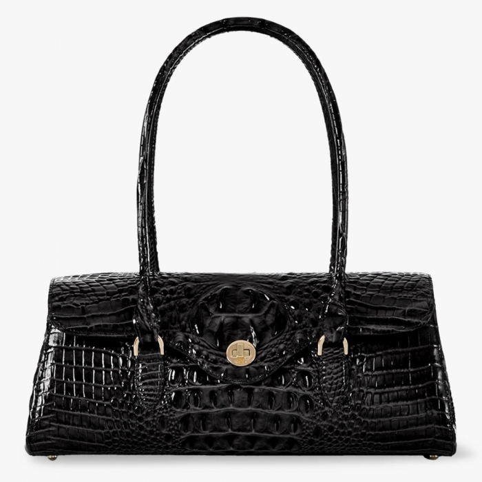 Brahmin Dayan Leather Satchel - Black Melbourne