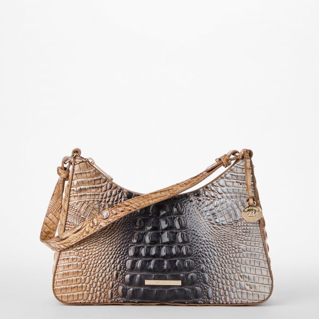 Brahmin Esme Leather Shoulder Bag - Tri-Color Ombre Melbourne