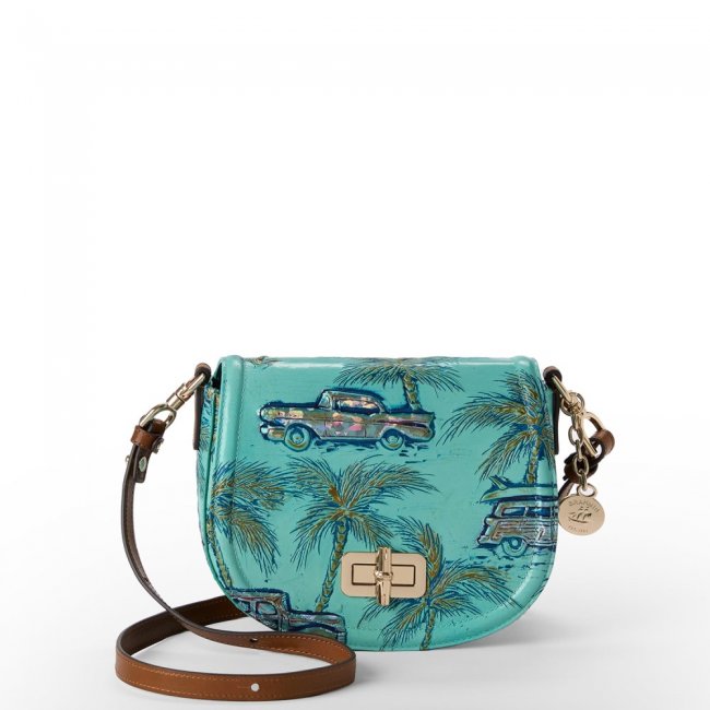 Brahmin Briar Leather Crossbody - Tropic Blue Copa Cabana
