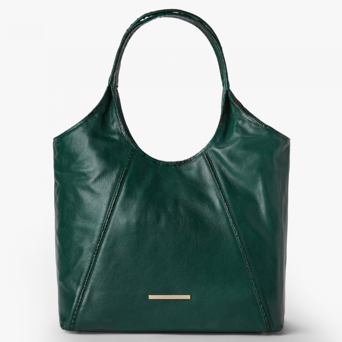 Brahmin Iona Leather Tote - Green Jupiter