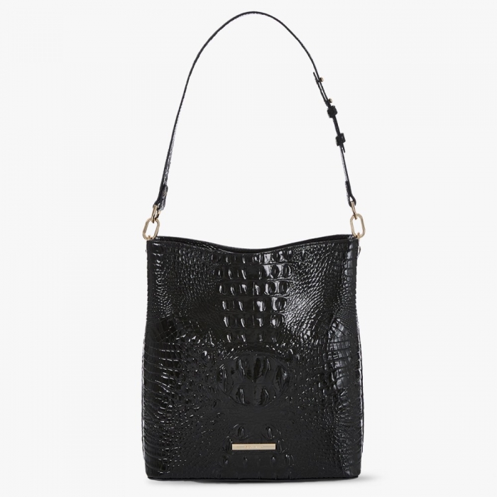 Brahmin Celina Leather Bucket Bag - Black Melbourne
