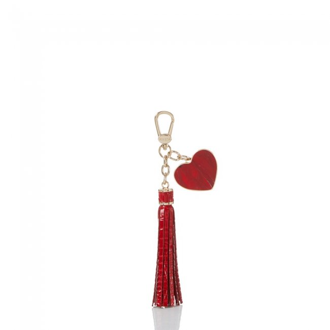 Brahmin Heart Charm Tassel - Carnation Melbourne