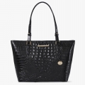 Brahmin Medium Asher Leather Tote - Black Melbourne