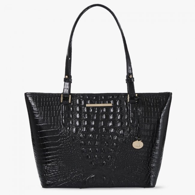 Brahmin Medium Asher Leather Tote - Black Melbourne