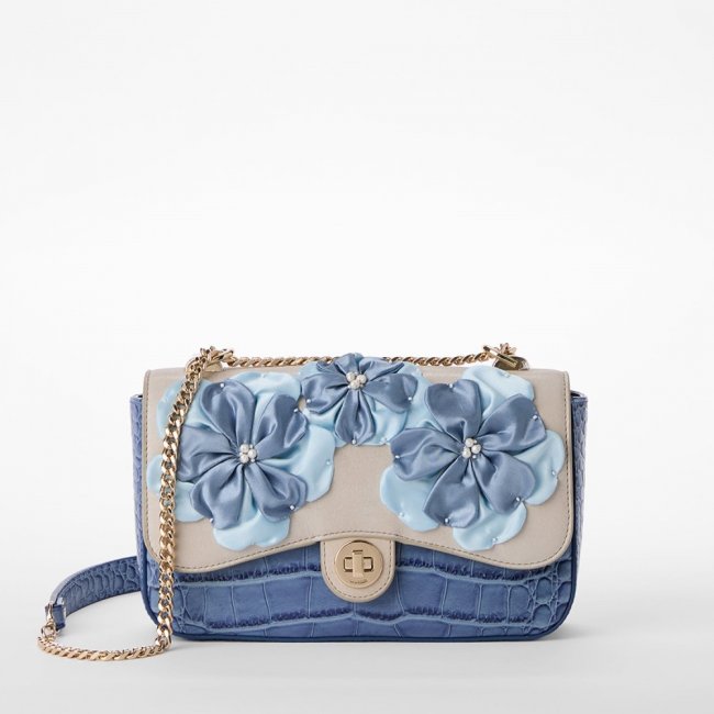 Brahmin Rosa - Bellbottom Blue Fleur