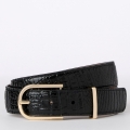 Brahmin Medium Leather Gold Buckle Belt