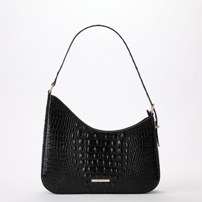 Brahmin Abbott Leather Shoulder Bag - Black Melbourne