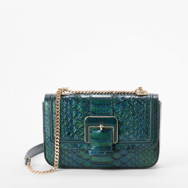 Brahmin Rosa Leather Crossbody - Evergreen Kalopsia